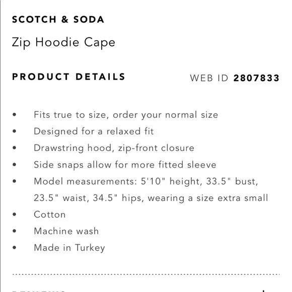 nwt scotch & soda zip cape - Picture 3 of 8